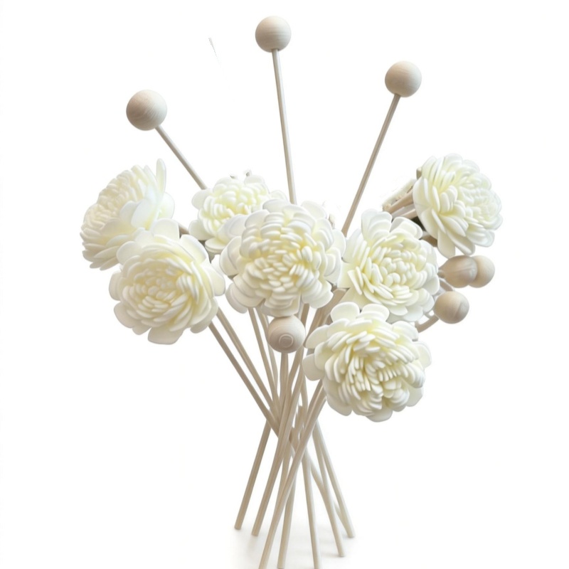 Reed Diffuser Set - 10PCS Artificial Flower Rattan Reed Fragrance