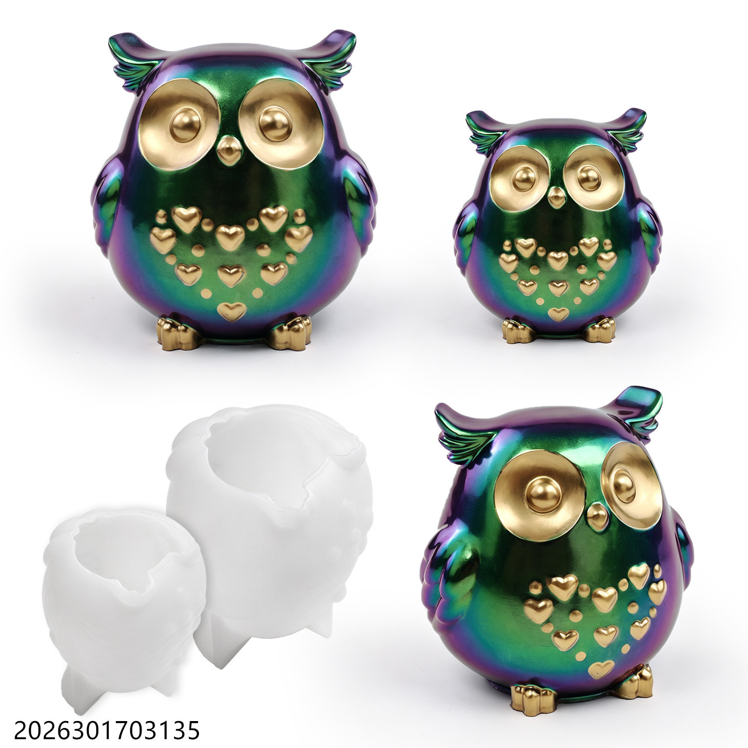 Home Fragrance Gift Set - Owl Silicone Mold 3D Bird Shape