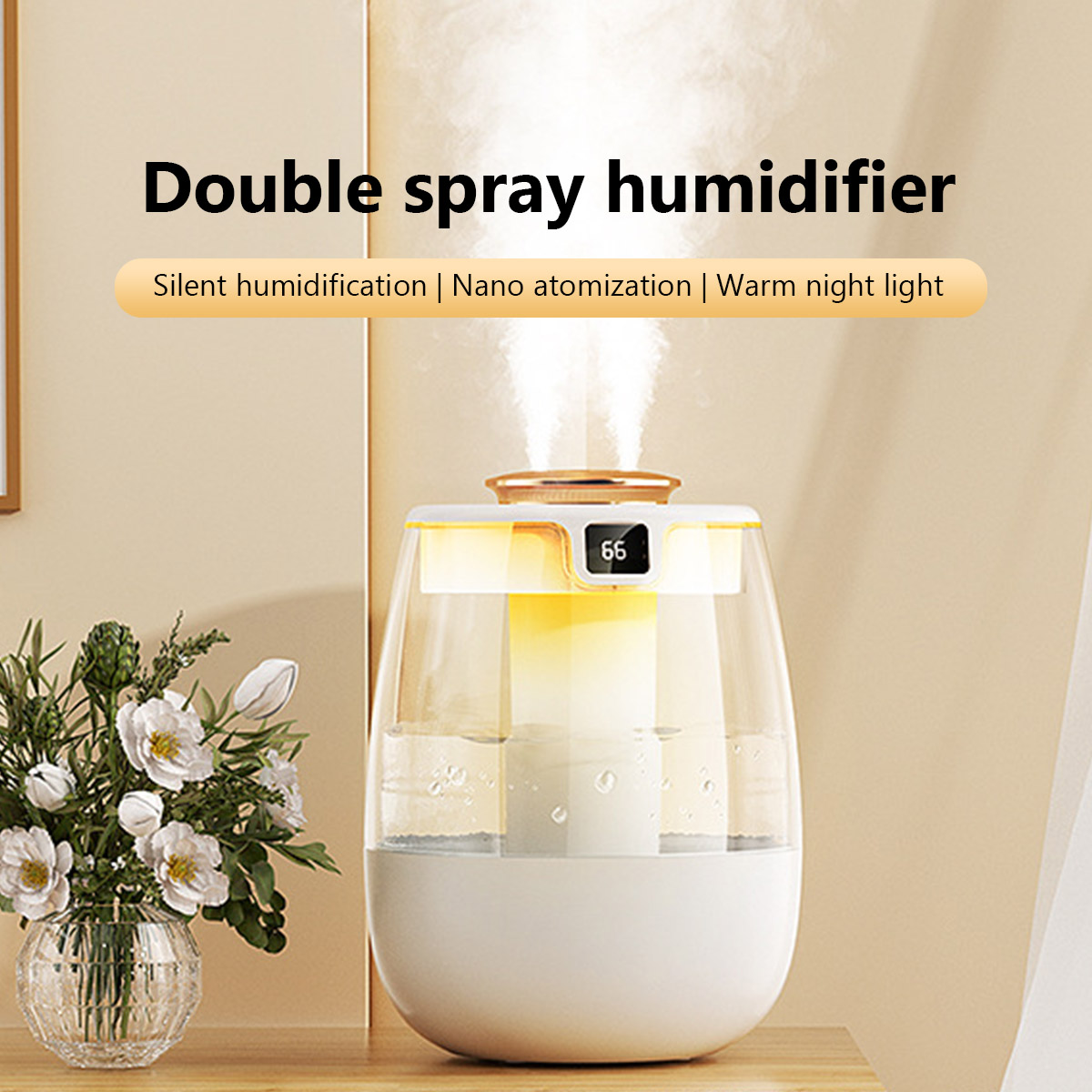 Home Fragrance Potpourri - 1.3L Air Humidifier Double Spray Port