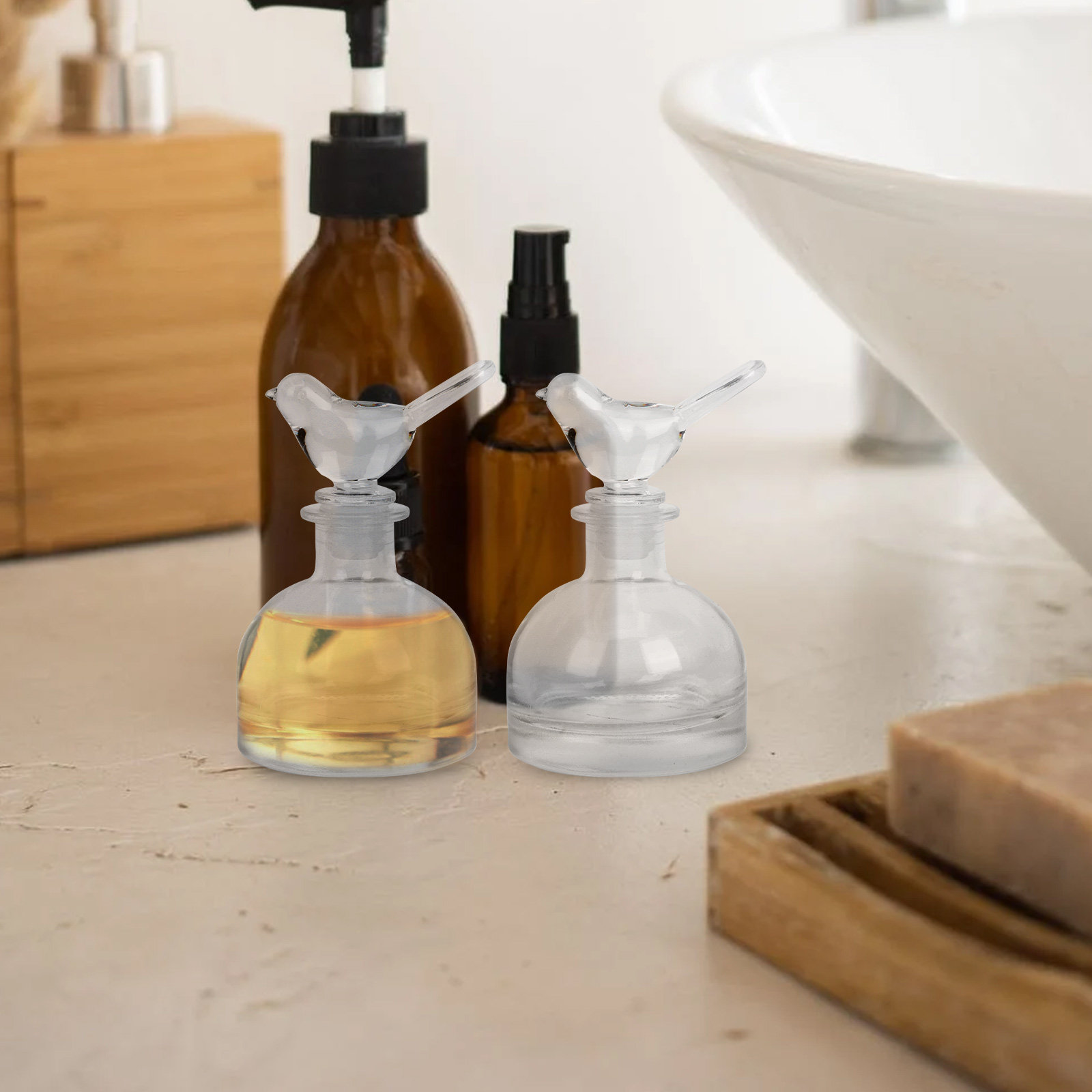 2Pcs Glass Perfume Bottles Pre - Home Fragrance Perfume 评论和价格