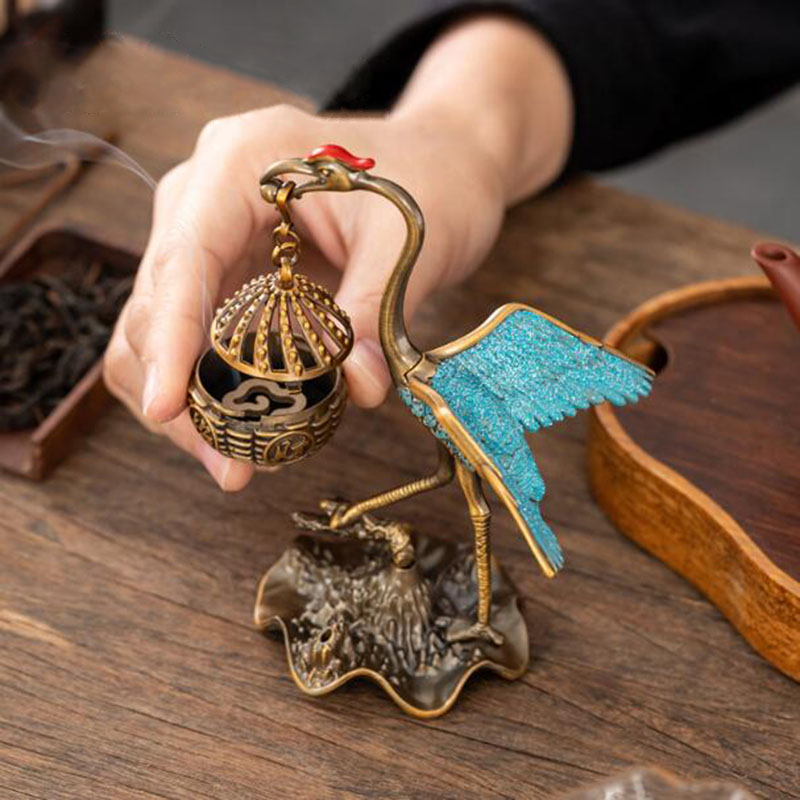 Metal Crane Hanging Basket Aro - Home Fragrance Lamp 评论和价格