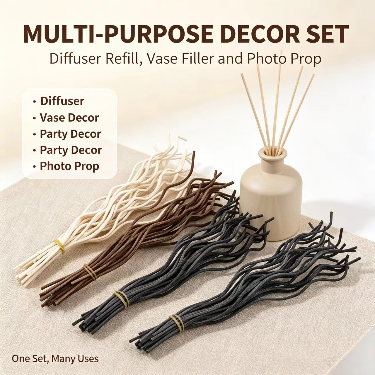 20Pcs Long Wavy Rattan Reed Di - Reed Diffuser Set 评论和价格