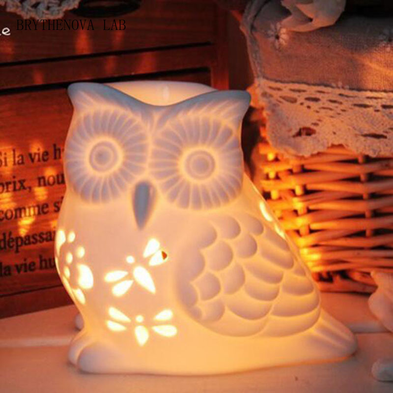 Porcelain Hollow Owl Aromather - Home Fragrance Lamp 评论和价格
