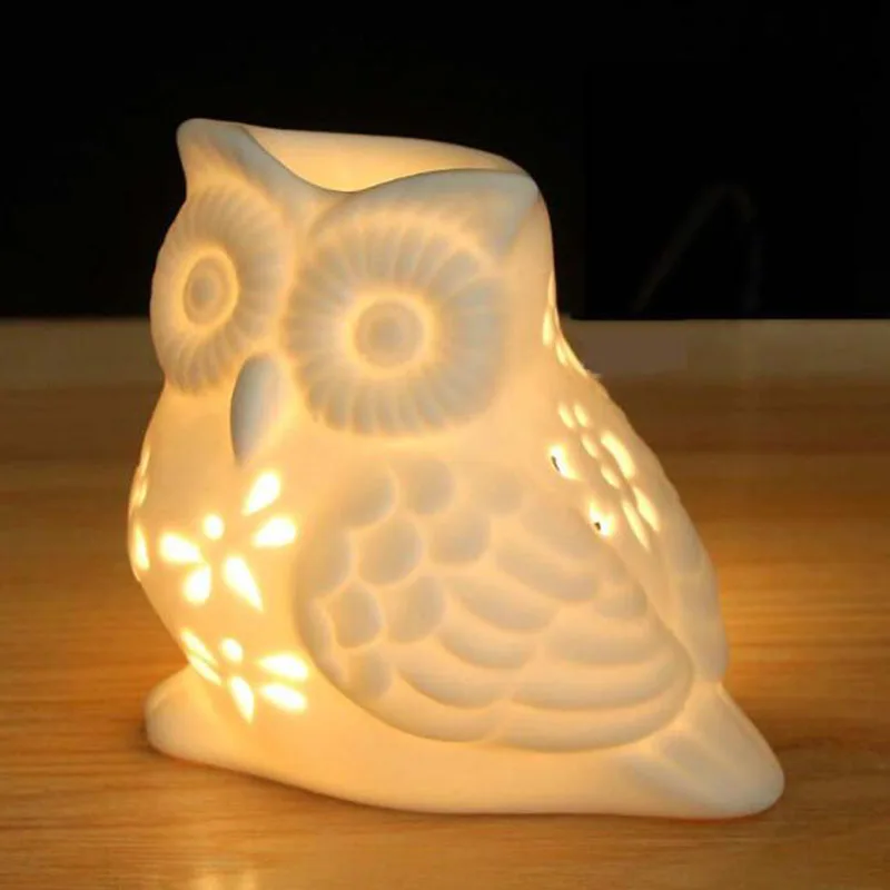 Porcelain Hollow Owl Aromather - Home Fragrance Lamp 评论和价格