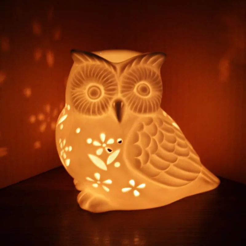 Porcelain Hollow Owl Aromather - Home Fragrance Lamp 评论和价格