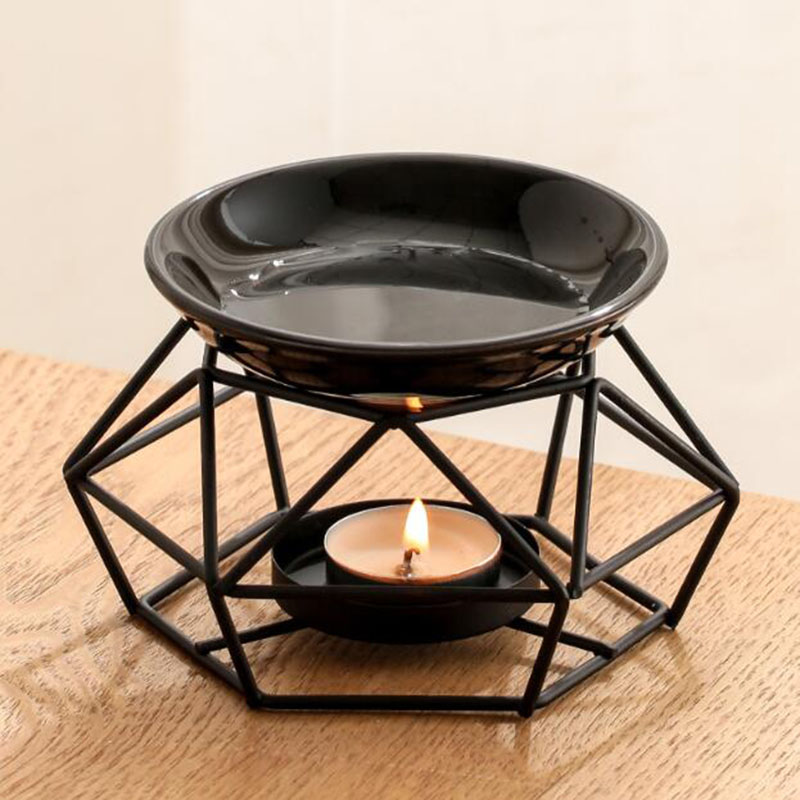 Ceramic Bowl Iron Rack Black C - Home Fragrance Lamp 评论和价格