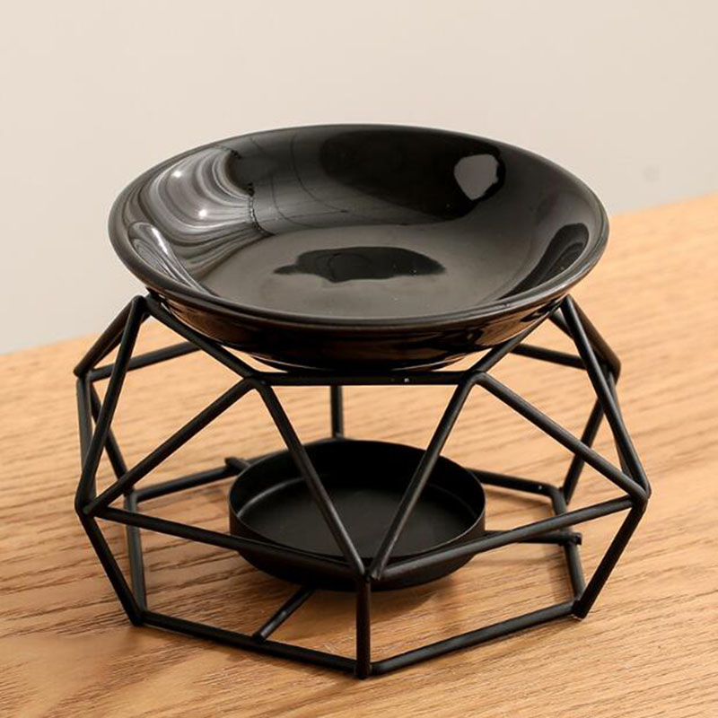 Ceramic Bowl Iron Rack Black C - Home Fragrance Lamp 评论和价格