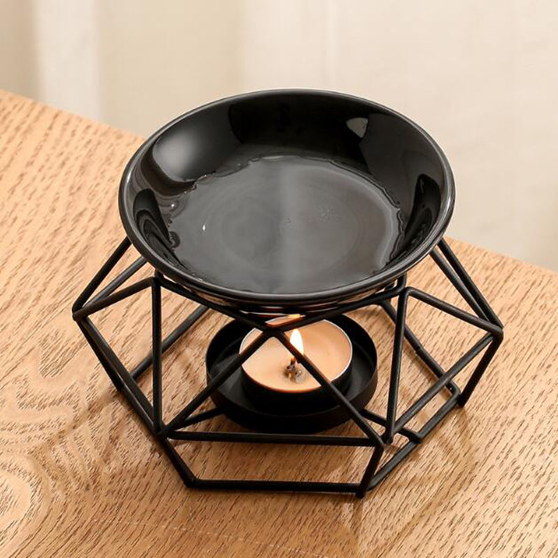 Ceramic Bowl Iron Rack Black C - Home Fragrance Lamp 评论和价格