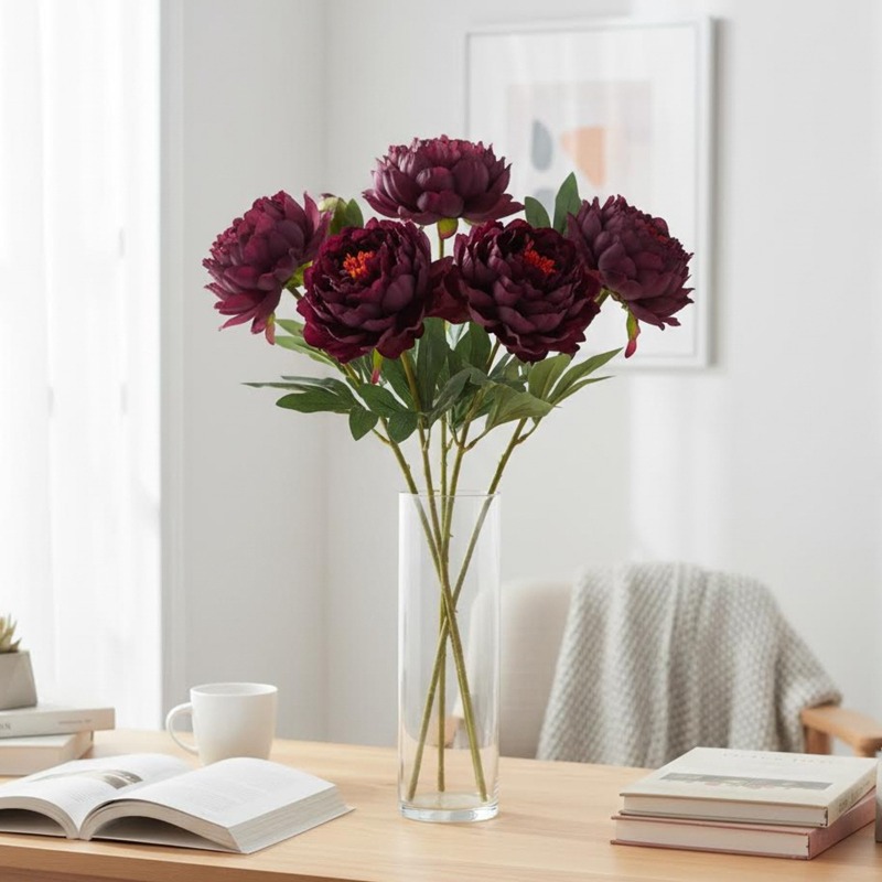 4 pieces of simulated peonies, - Home Fragrance Edg 评论和价格
