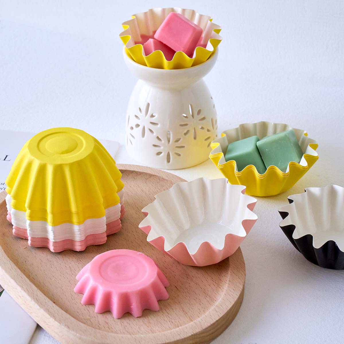 10pcs Wave Edge Wax Coated Pap - Home Fragrance Edg 评论和价格